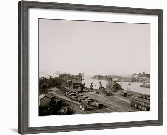 Harbor Entrance, Conneaut, Ohio-null-Framed Photo