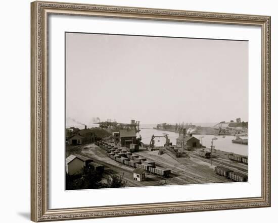 Harbor Entrance, Conneaut, Ohio-null-Framed Photo