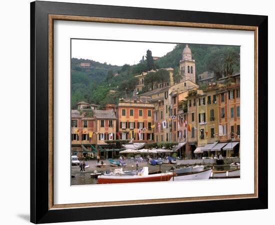 Harbor Front, Portofino, Riviera di Levante, Liguria, Italy-Walter Bibikow-Framed Photographic Print