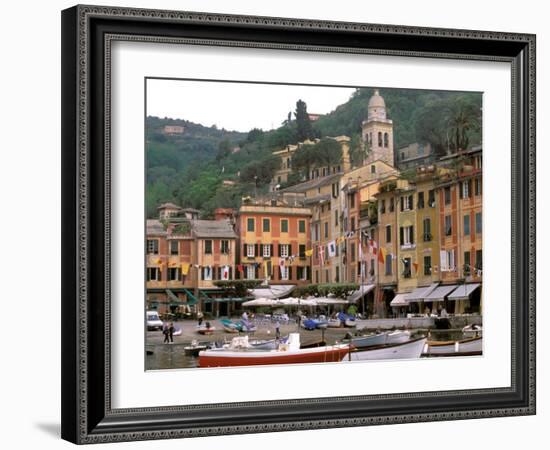 Harbor Front, Portofino, Riviera di Levante, Liguria, Italy-Walter Bibikow-Framed Photographic Print