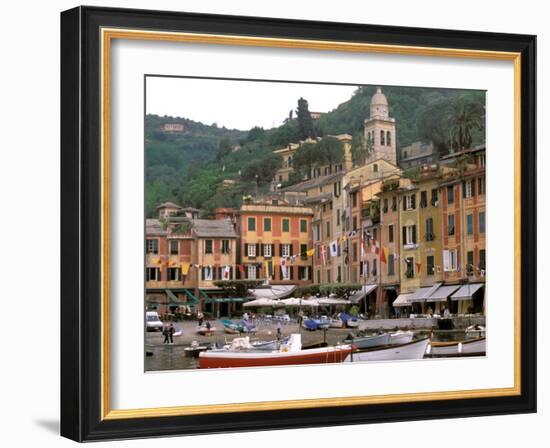 Harbor Front, Portofino, Riviera di Levante, Liguria, Italy-Walter Bibikow-Framed Photographic Print