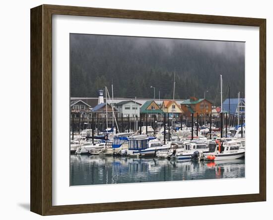 Harbor in the Coastal Town of Seward, Alaska, USA-Dennis Flaherty-Framed Photographic Print