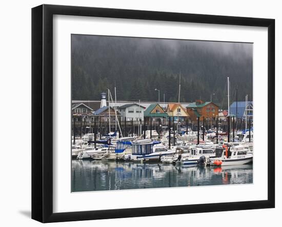 Harbor in the Coastal Town of Seward, Alaska, USA-Dennis Flaherty-Framed Photographic Print