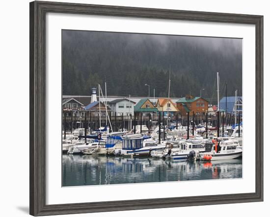 Harbor in the Coastal Town of Seward, Alaska, USA-Dennis Flaherty-Framed Photographic Print