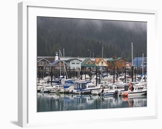 Harbor in the Coastal Town of Seward, Alaska, USA-Dennis Flaherty-Framed Photographic Print