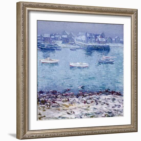 Harbor in Winter-Charles Kaelin-Framed Giclee Print