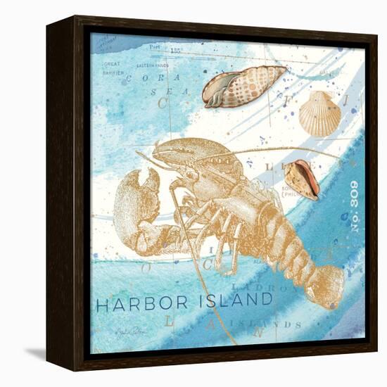 Harbor Island Lobster-Julie Paton-Framed Stretched Canvas