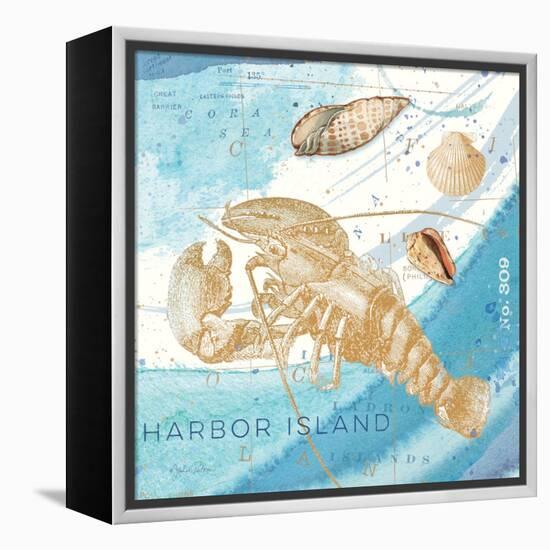 Harbor Island Lobster-Julie Paton-Framed Stretched Canvas