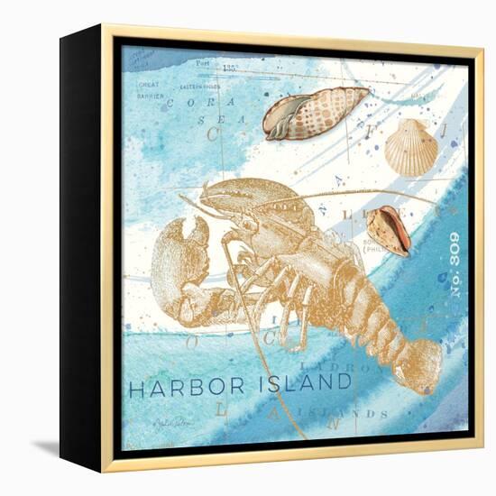 Harbor Island Lobster-Julie Paton-Framed Stretched Canvas