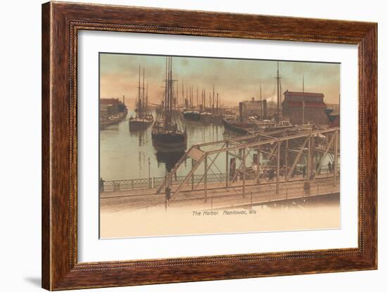 Harbor, Manitowoc, Wisconsin-null-Framed Art Print