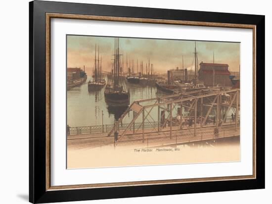 Harbor, Manitowoc, Wisconsin-null-Framed Art Print