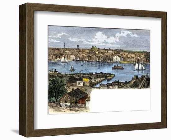 Harbor of Baltimore, Maryland, Looking from Federal Hill, 1870s-null-Framed Giclee Print