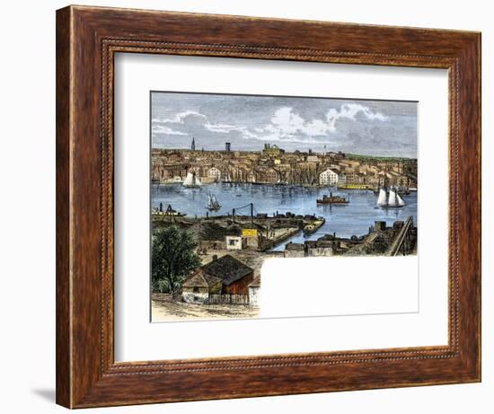 Harbor of Baltimore, Maryland, Looking from Federal Hill, 1870s-null-Framed Giclee Print