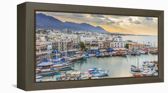 Harbor of Kyrenia, Northern Cyprus-Ian Trower-Framed Premier Image Canvas