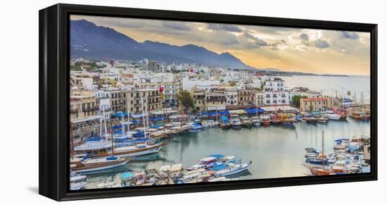 Harbor of Kyrenia, Northern Cyprus-Ian Trower-Framed Premier Image Canvas