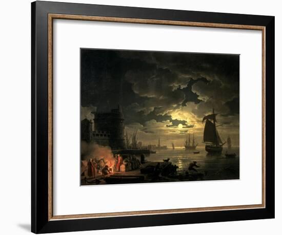 Harbor of Palermo, c.1750-Claude Joseph Vernet-Framed Giclee Print