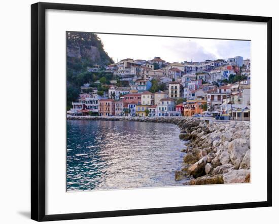 Harbor of Parga, Mainland Greece, Greece, Europe-null-Framed Photographic Print