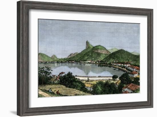 Harbor of Rio De Janeiro, Brazil, 1870s-null-Framed Giclee Print