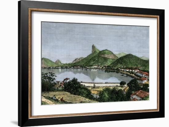 Harbor of Rio De Janeiro, Brazil, 1870s-null-Framed Giclee Print