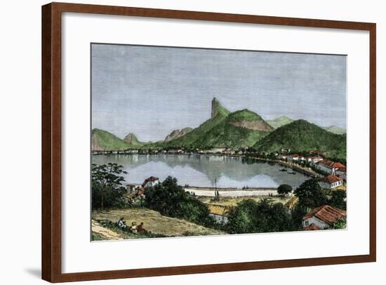 Harbor of Rio De Janeiro, Brazil, 1870s-null-Framed Giclee Print