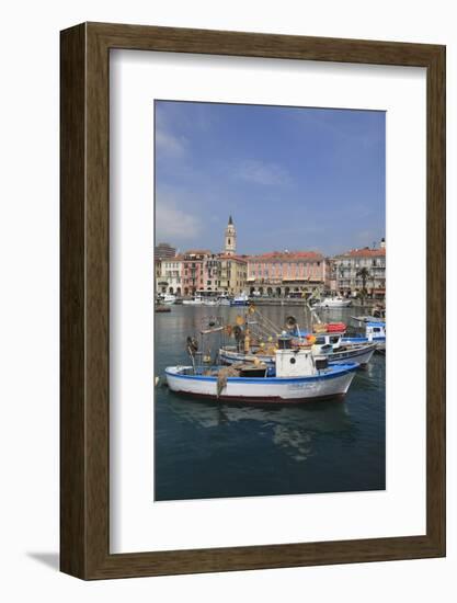 Harbor, Oneglia, Imperia, Liguria, Italian Riviera, Italy, Europe-Wendy Connett-Framed Photographic Print