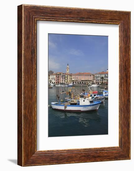 Harbor, Oneglia, Imperia, Liguria, Italian Riviera, Italy, Europe-Wendy Connett-Framed Photographic Print