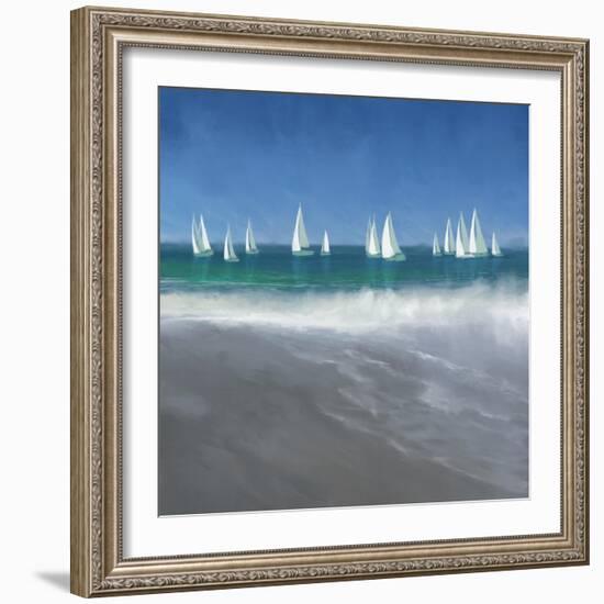 Harbor Sailing-Dan Meneely-Framed Art Print