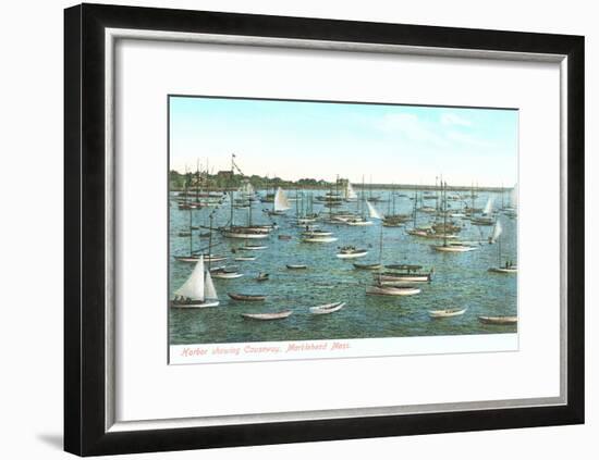 Harbor Showing Causeway, Marblehead, Mass.-null-Framed Art Print