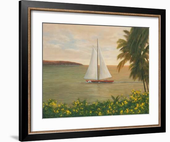 Harbor Sunset-Diane Romanello-Framed Art Print