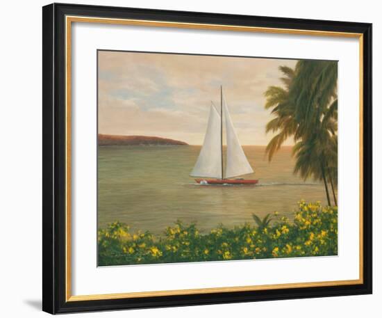 Harbor Sunset-Diane Romanello-Framed Art Print