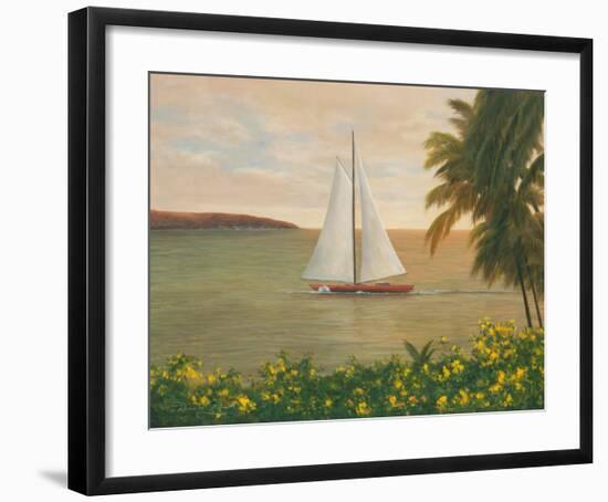 Harbor Sunset-Diane Romanello-Framed Art Print