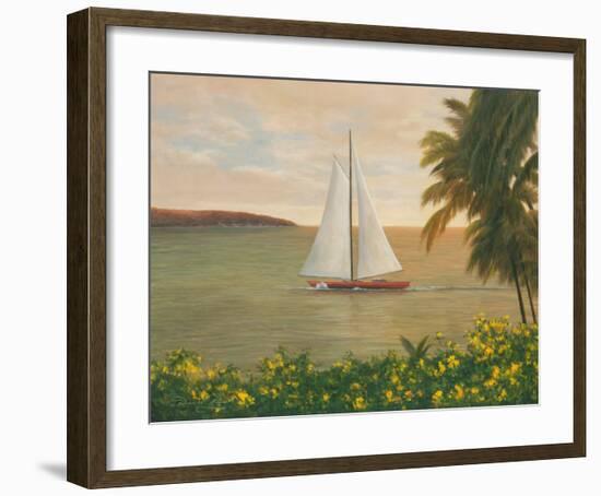 Harbor Sunset-Diane Romanello-Framed Art Print