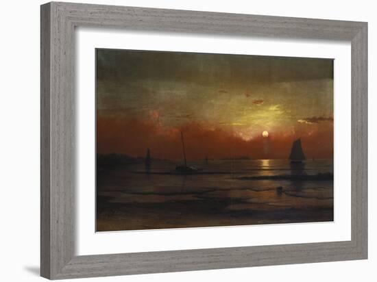 Harbor View at Sunset-Martin Johnson Heade-Framed Giclee Print