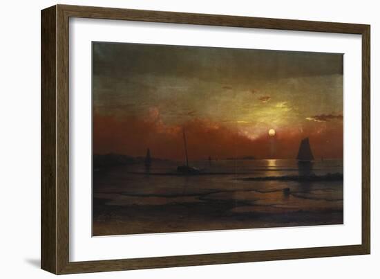 Harbor View at Sunset-Martin Johnson Heade-Framed Giclee Print