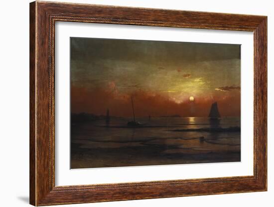 Harbor View at Sunset-Martin Johnson Heade-Framed Giclee Print