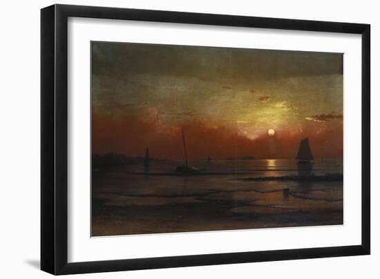 Harbor View at Sunset-Martin Johnson Heade-Framed Giclee Print