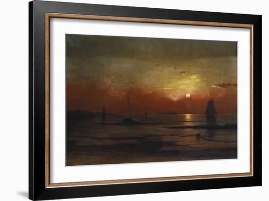 Harbor View at Sunset-Martin Johnson Heade-Framed Giclee Print