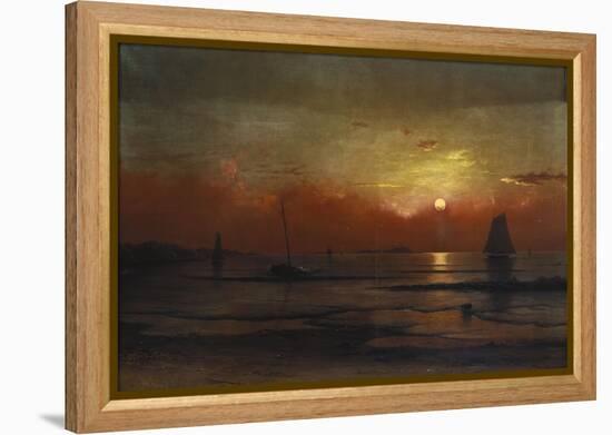 Harbor View at Sunset-Martin Johnson Heade-Framed Premier Image Canvas