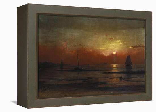 Harbor View at Sunset-Martin Johnson Heade-Framed Premier Image Canvas