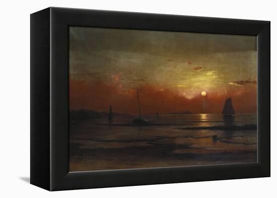 Harbor View at Sunset-Martin Johnson Heade-Framed Premier Image Canvas