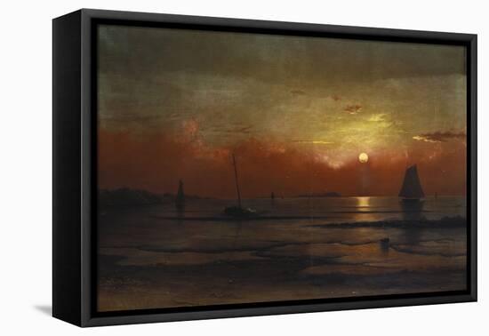 Harbor View at Sunset-Martin Johnson Heade-Framed Premier Image Canvas