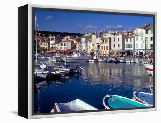 Harbor View, Cassis, France-Walter Bibikow-Framed Premier Image Canvas