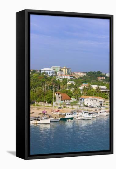 Harbor View, Nassau, Bahamas-Keren Su-Framed Premier Image Canvas