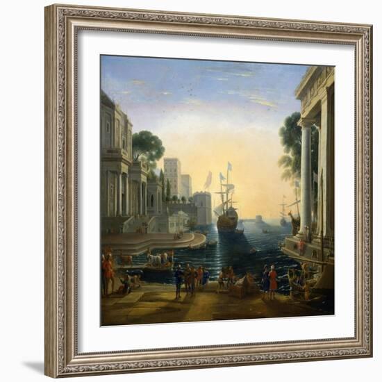 Harbour' after Claude Lorraine, C1820-Clause Lorraine-Framed Giclee Print
