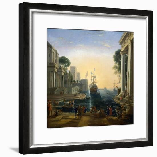 Harbour' after Claude Lorraine, C1820-Clause Lorraine-Framed Giclee Print