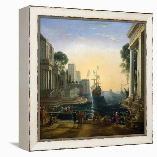 Harbour' after Claude Lorraine, C1820-Clause Lorraine-Framed Premier Image Canvas