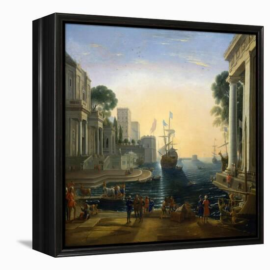 Harbour' after Claude Lorraine, C1820-Clause Lorraine-Framed Premier Image Canvas