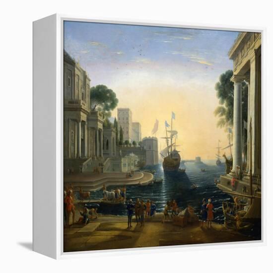 Harbour' after Claude Lorraine, C1820-Clause Lorraine-Framed Premier Image Canvas