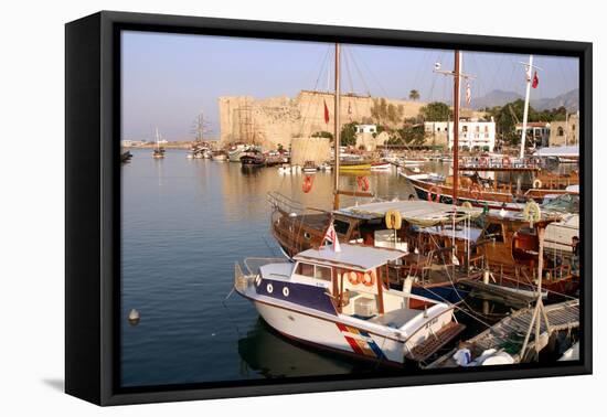 Harbour and Castle, Kyrenia (Girne), North Cyprus-Peter Thompson-Framed Premier Image Canvas