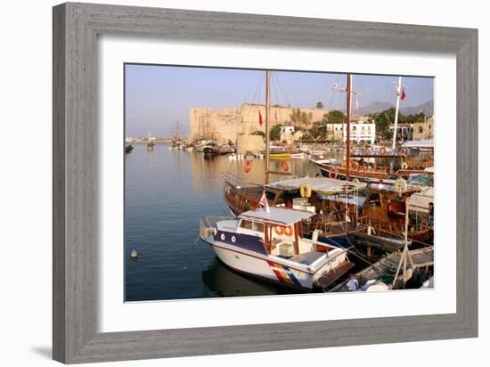 Harbour and Castle, Kyrenia (Girne), North Cyprus-Peter Thompson-Framed Photographic Print